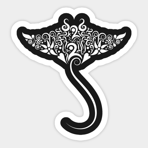 Stingray pattern Sticker by tsign703